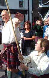 David marching in Stonehaven