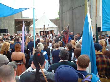 David Ross speaks to the masses in Lanark