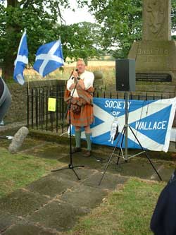 David before the start of his long walk