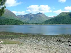 View from north side of the loch towards Glencoe