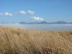 The mist and the Isle of Arran above it.